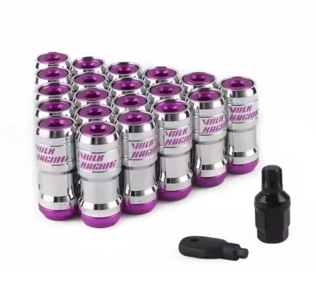 VOLK Racing Heptagon Formula Steel Lock Lug Nuts M12x1.25 M12x1.5 20Pcs Set