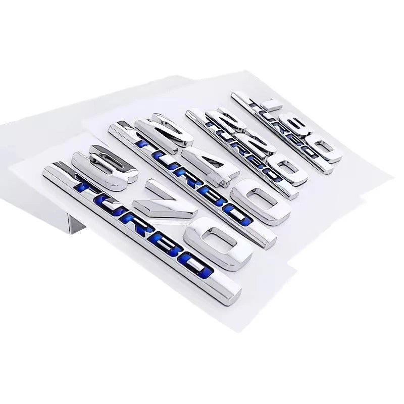 180 220 230 240 370 Turbo Silver Black Rear Trunk Boot Fender Emblem Badge