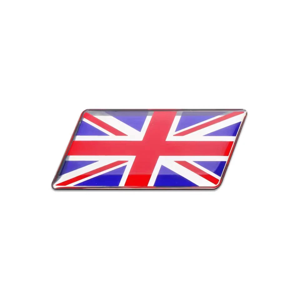 Metal Flag Car Emblem Badge Russia Italy England Ukraine German Spain France USA