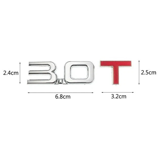 1.6T 1.8T 2.0T 2.2T 2.4T 2.5T 2.8T 3.0T Turbo Badge Emblem Universal NEW