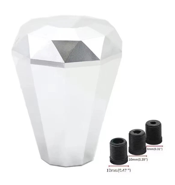 NEW Style Diamond Shape Manual Gear Knob Shift Universal Fitment M12 M10 M8