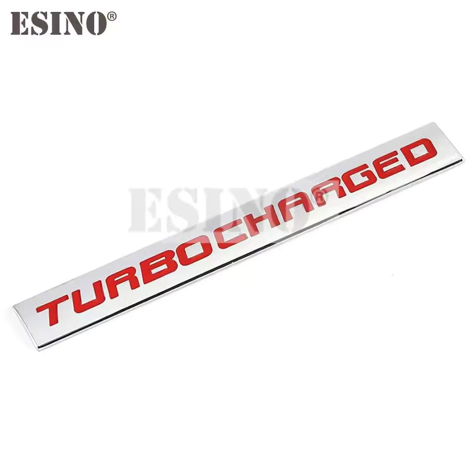 3D Metal Turbo Diesel Emblem Sticker Twin Turbo Supercharged Car Badge Red Black