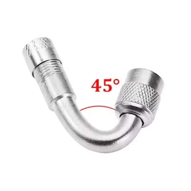 Universal 45° 90° 135° Angle Valve Extension Adapter Bent Air Tyre Valve Connect