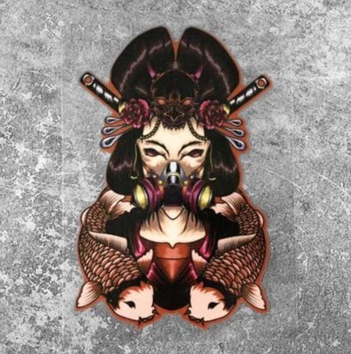 Japanese Geisha Demon Koi Car Decal Sticker for JDM Mitsubishi Nissan Toyota KIA