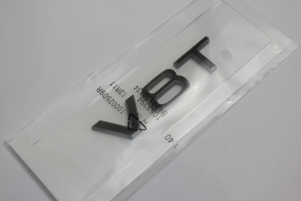 Audi V8T Fender Badge Emblem Gloss Black A1 A3 A4 A5 A7 Q3 Q5 Q7 S4 S6 S7 S8 SQ5