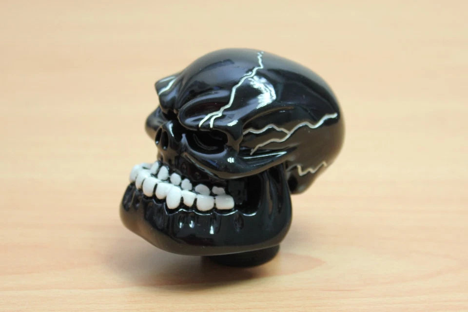 Angry Skull Gear Shift Knob Black Aluminium M12 M10 M8 for Ford Holden Toyota GM