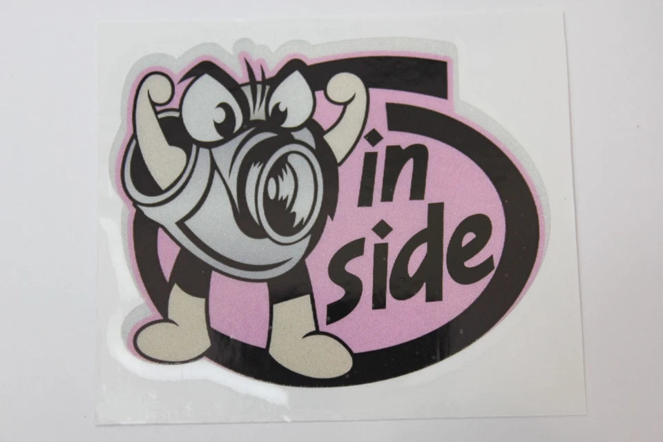 Turbo Inside Pink Decal Sticker for Toyota Nissan Subaru Nissan Mitsubishi Mazda