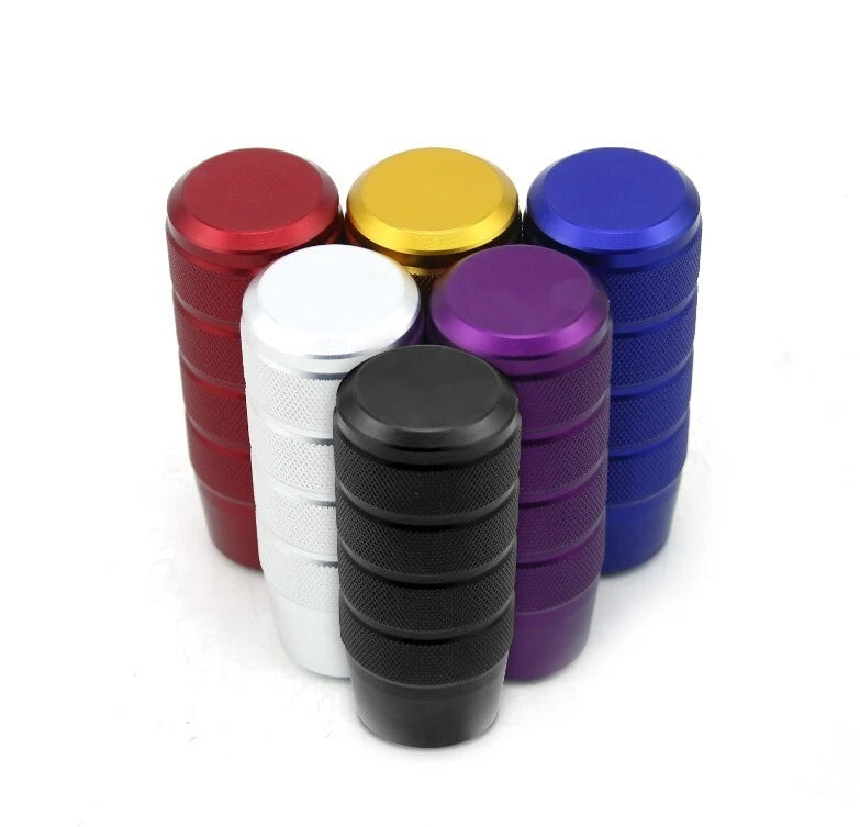 JDM Circle Easy Grip Knurled Gear Shift Knob LikeWise Style Non Slip Aluminum