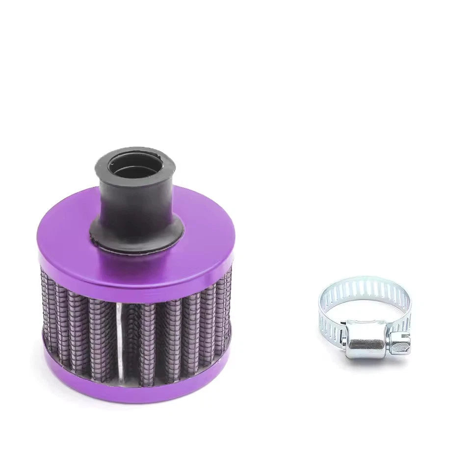 Universal 12mm Car Air Filter Vent Crankcase Breather Mini Cold Air Filter Valve