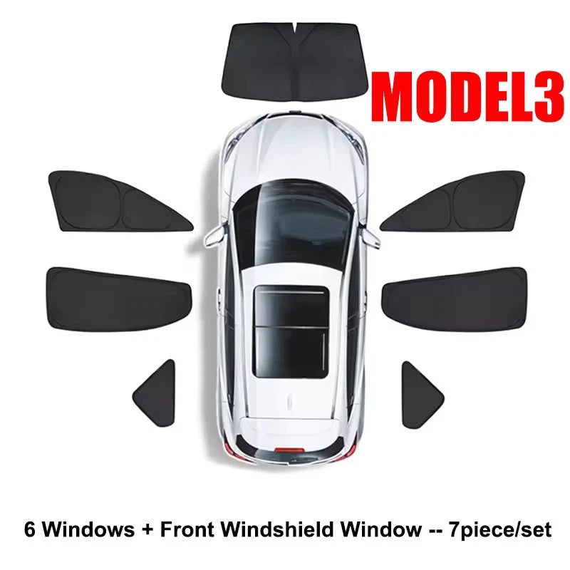 Tesla Shield Windshield Sunshade for Model 3/Y Full-Cover Front & Side Window