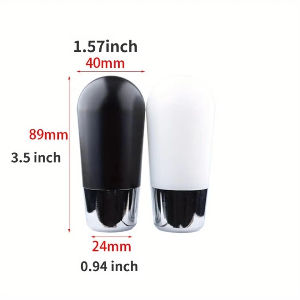 NEW Style White & Black Manual Gear Knob Shift Universal Fitment M12 M10 M8