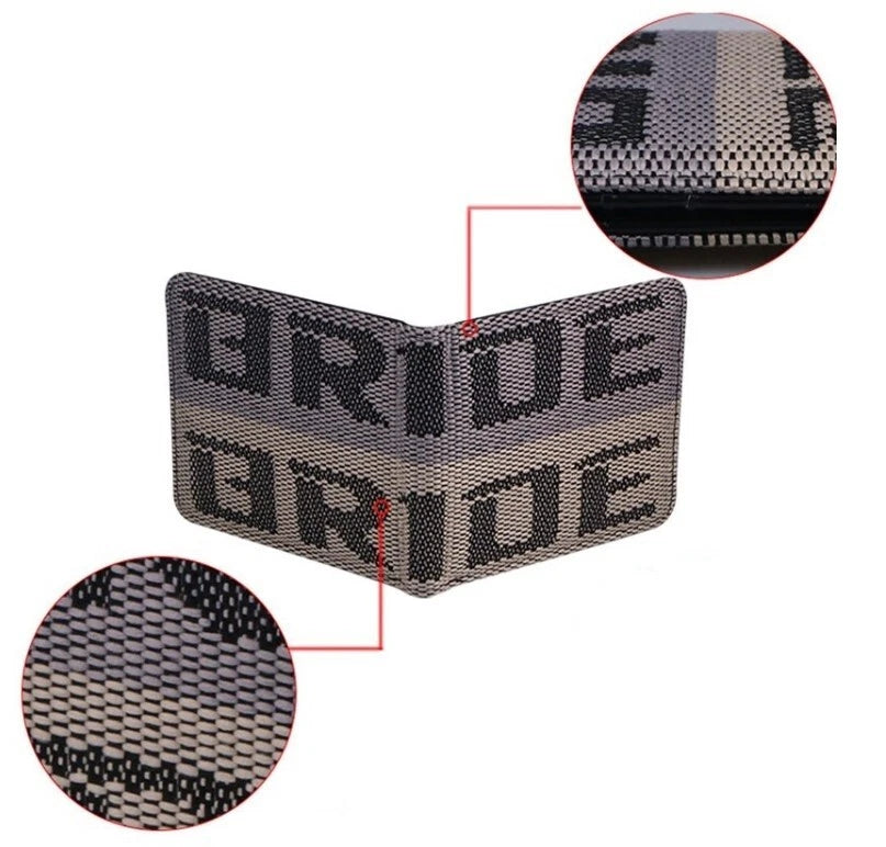 Bride Racing Canvas Wallet Men Boys Drift JDM for Skyline WRX EVO S15 S14 GTR EK