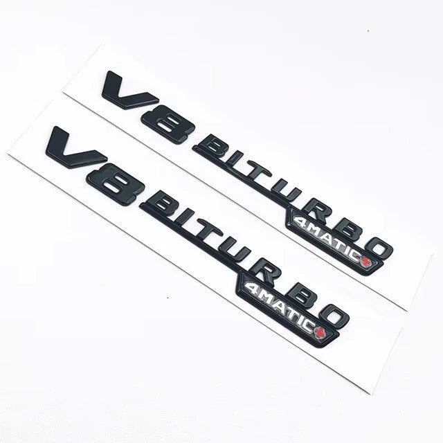GLC63 AMG V8 Biturbo 4matic + Full Badge Set Gloss Black for Mercedes Benz