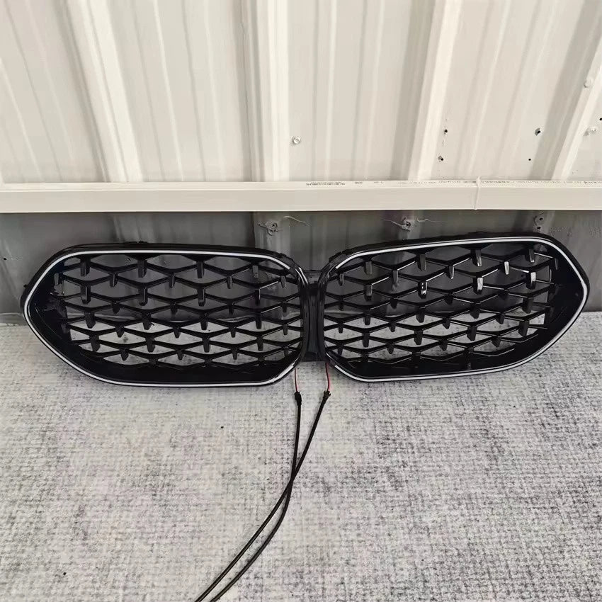 2020–2025 BMW 2 Series F44 LED Front Kidney Grille Gloss Black Body Kit ABS Plastic