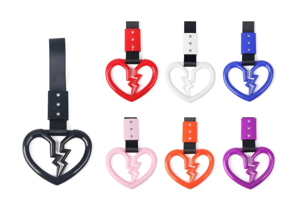 Tsurikawa Broken Heart Train Bus Handle Ring Hand Strap JDM Drift PURPLE