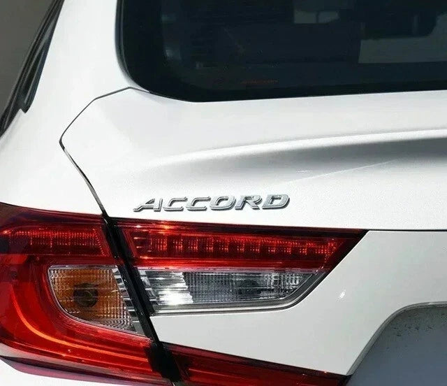 Accord Badge Emblem Chrome Silver / Matte Black for Honda OEM Size NEW in Bag