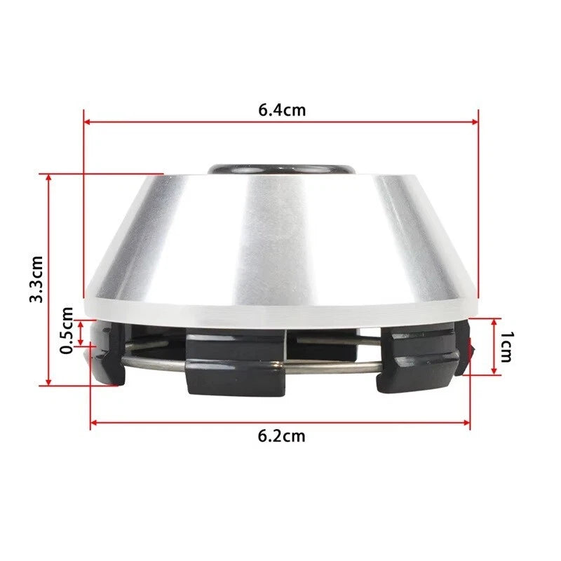 2 x Bolt Design B-Type Racing Wheel Centre Cap 64mm Face 62mm Clip Universal