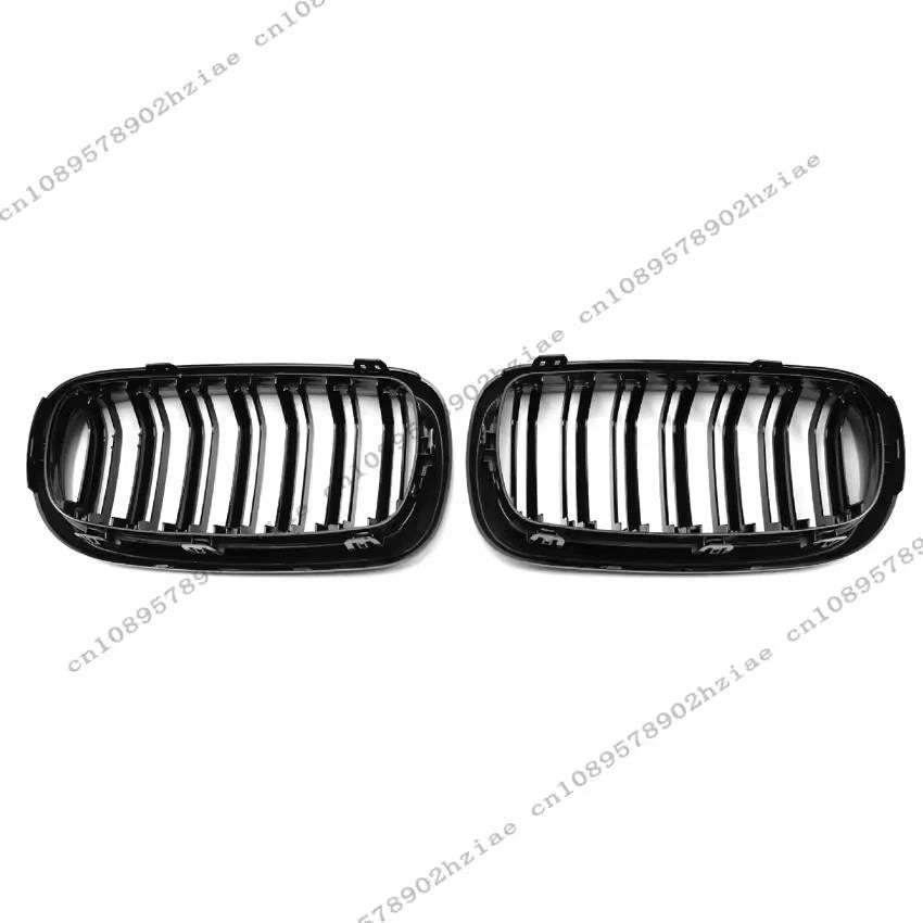 Gloss Black Double Line Front Kidney Grilles for BMW X5 F15 & X6 F16 2014–2018