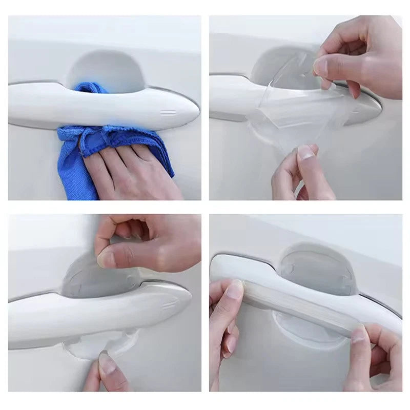 Clear Car Door Handle Bowl Protectors Invisible Anti-Scratch & Anti-Collis NEW