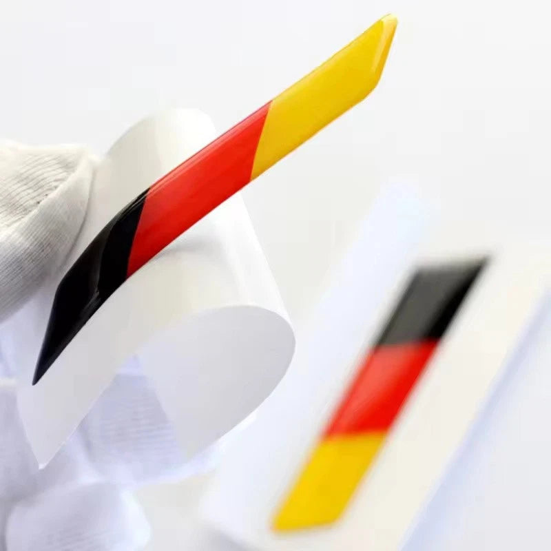 2Pcs German Flag Badge Emblem 3D Car Sticker Set