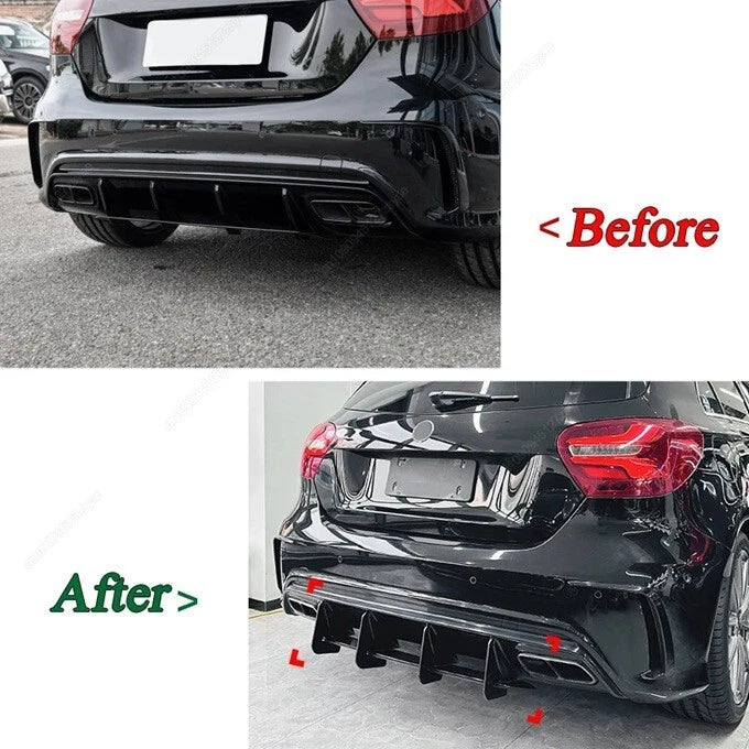 Rear Diffuser Bottom Lip Spoiler for Mercedes A45 A180 A200 A250 W176 13 - 18