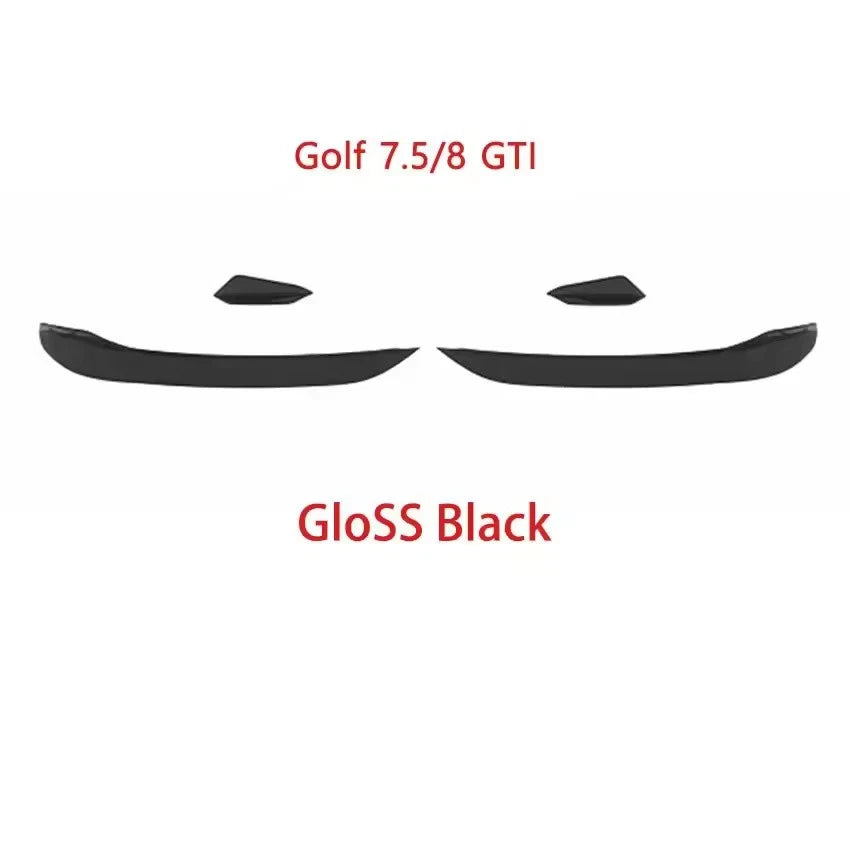 Front Bumper Side Canards Vent Spoiler for VW Golf 7.5 GTI GTD R R-Line 17 - 20