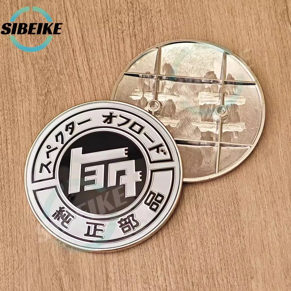 JDM Japan Metal Car Emblem Badge Black Red Blue Front Grill Sticker Universal
