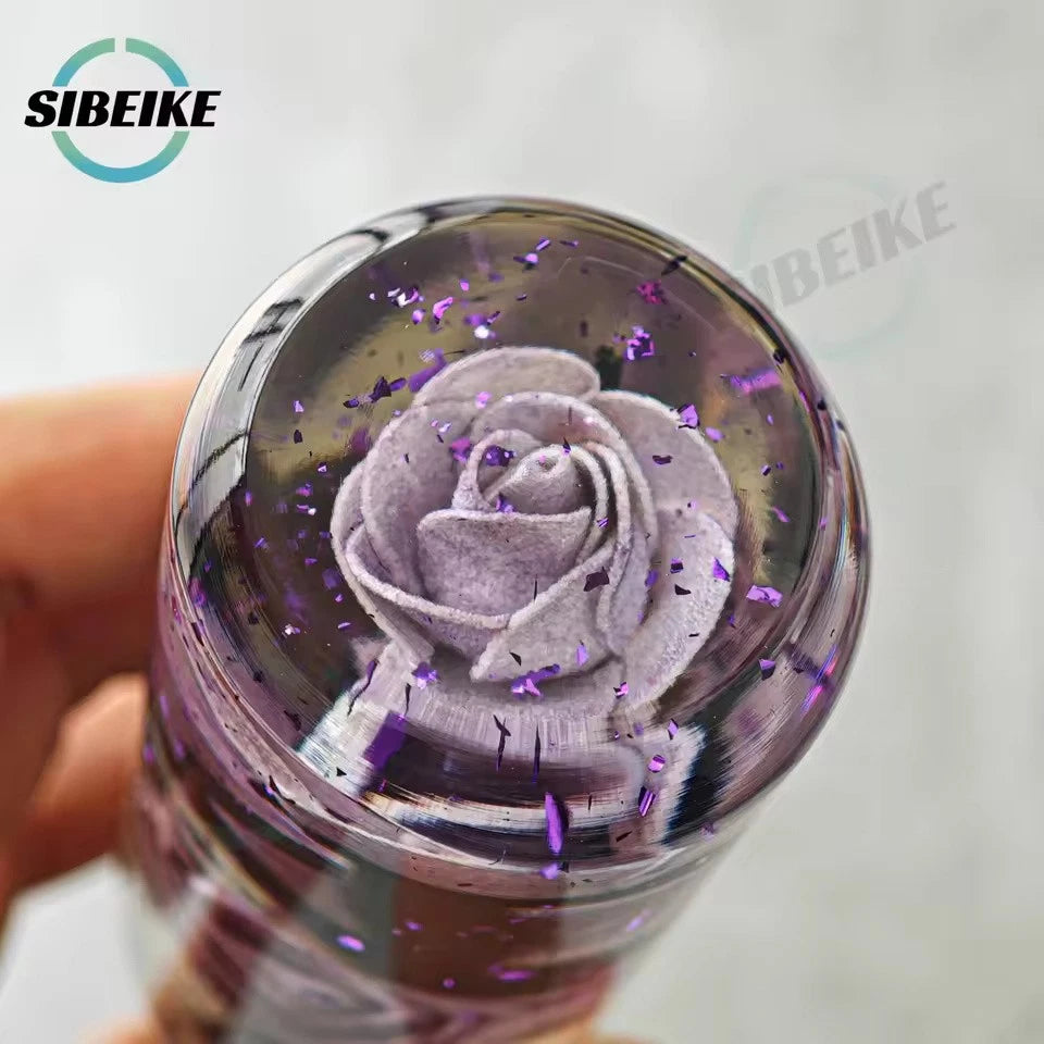 JDM 15CM Rose Acrylic Gear Shift Knob M12x1.25 M10x1.5 M10x1.25 M8x1.25