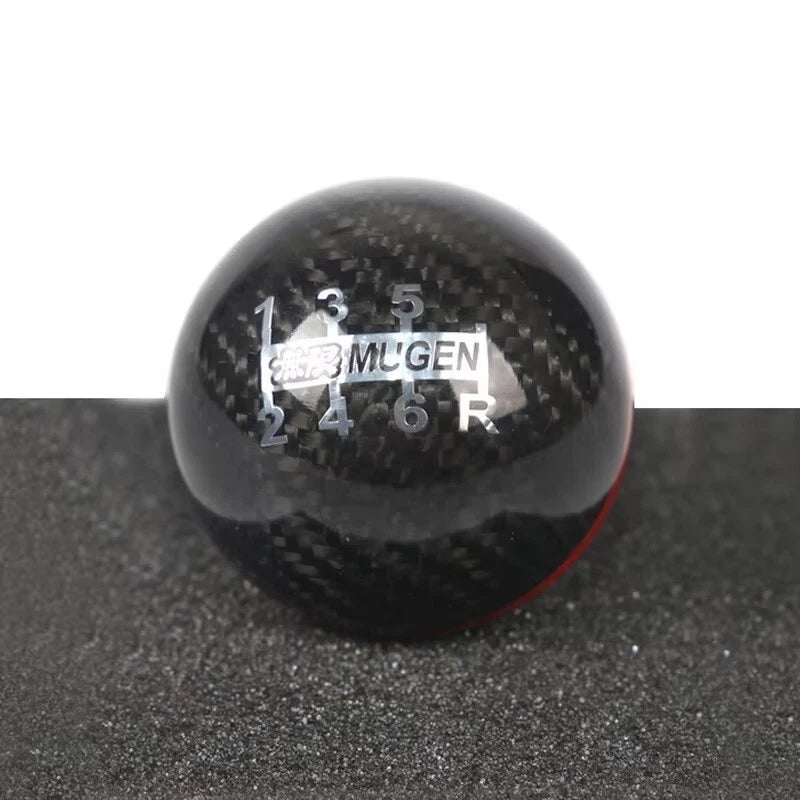 Mugen 5 / 6 Speed Carbon Fibre Red / Black Gear Shift Knob NEW JDM for Honda