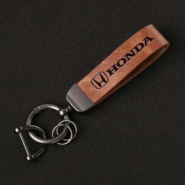 Honda Leather Keyring Keychain for Civic Accord Jazz Odyssey HRV CRV Prelude NEW