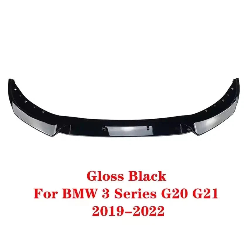 3Pcs Front Bumper Lip Splitter Kit Black Carbon for BMW 3 Series G20 G21 2019–22