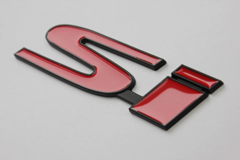 Honda Si Car Badge Black Red Emblem for Civic Accord Jazz Odyssey Pilot