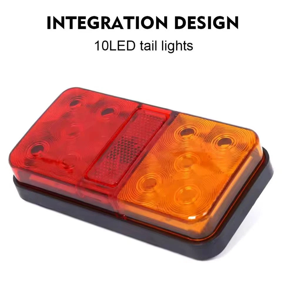 2Pcs 12V LED Tail Light Set Rear Brake Turn Signal & Stop Lamp for Car Truck NEW
