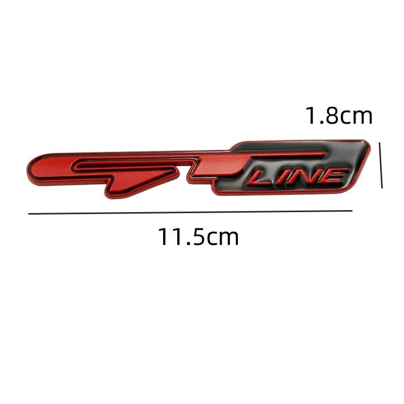 GT Line Black & Red Badge Emblem Sticker for Kia Stinger Seltos Serento Niro Rio