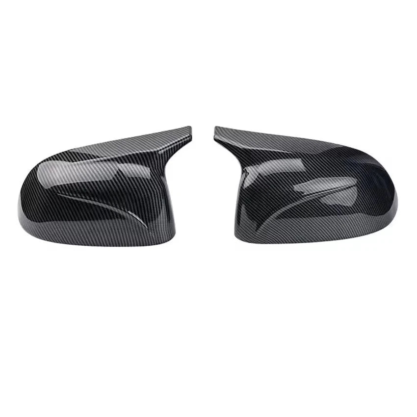2PCS Gloss Black Carbon Rear View Mirror Cover for BMW X3 X4 X5 X6 X7 2018–2023