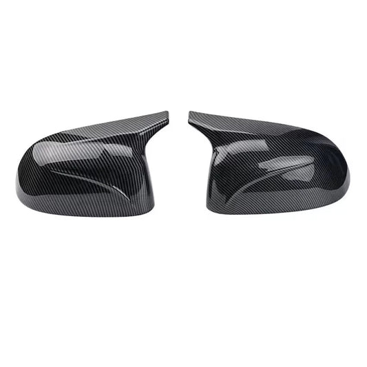 2PCS Gloss Black Carbon Rear View Mirror Cover for BMW X3 X4 X5 X6 X7 2018–2023
