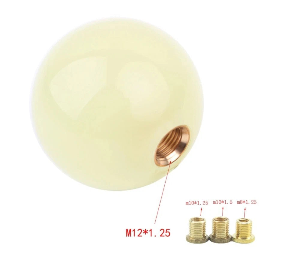 Fuckin' Fast Glow in Dark Gear Shift Knob White M10x1.5 M10x1.25 M8x1.25