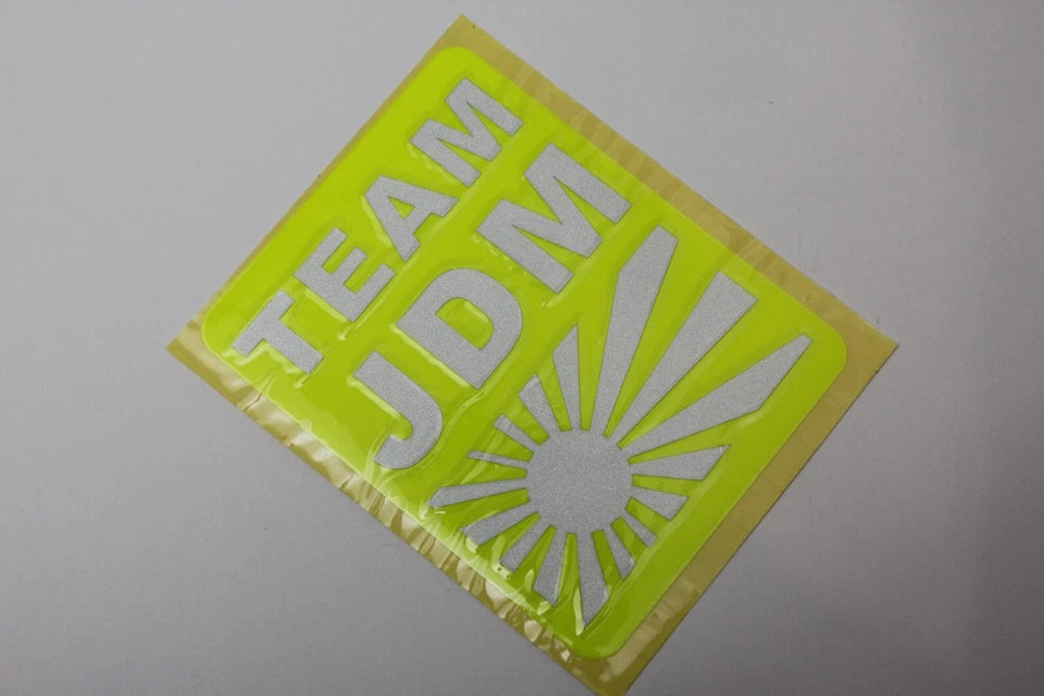Team JDM Yellow Decal Sticker for Toyota Nissan Subaru Nissan Mitsubishi Mazda
