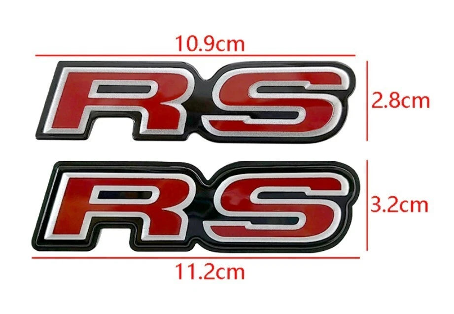 2 x RS Boot Grill Badge Emblem for Honda Civic FC FK Accord Jazz Odyssey
