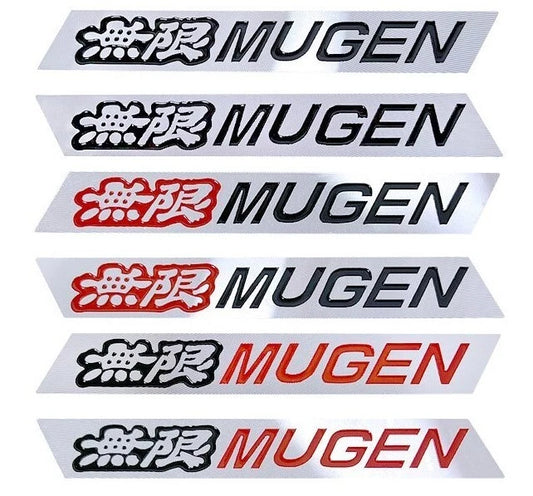 2x Mugen Power Spoiler Wing Badge Alloy Emblem for Honda Integra Type R Civic