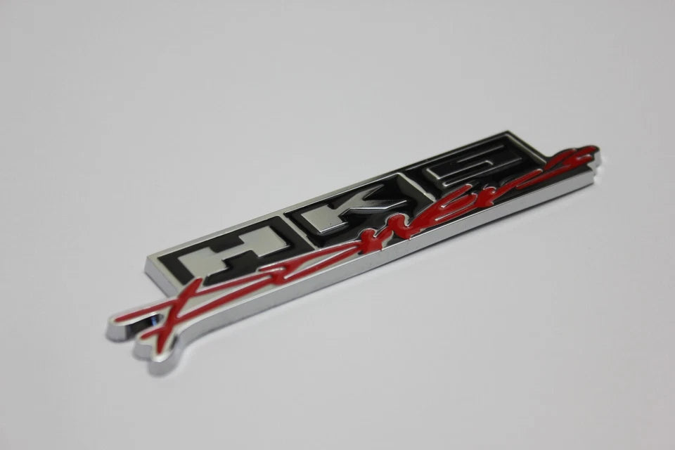 HKS Power 3D Badge Alloy Emblem Black & Red for Honda EVO Toyota Subaru Nissan