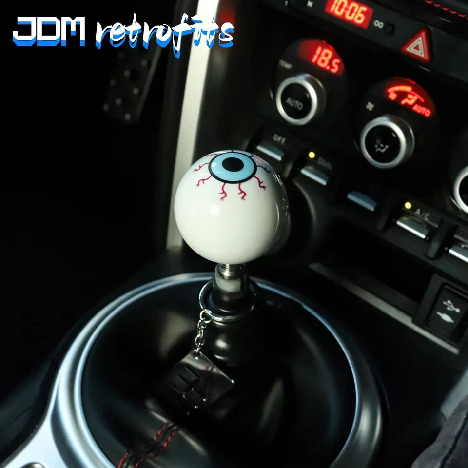 Eye Ball White New Style Gear Shift Knob White Universal Fitment