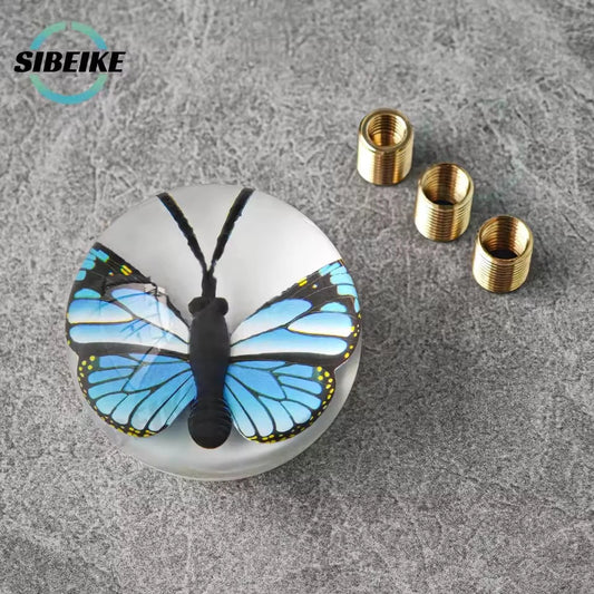 Transparent Butterfly Ball Gear Shift Knob M12x1.25 M10x1.5 M10x1.25 M8x1.25
