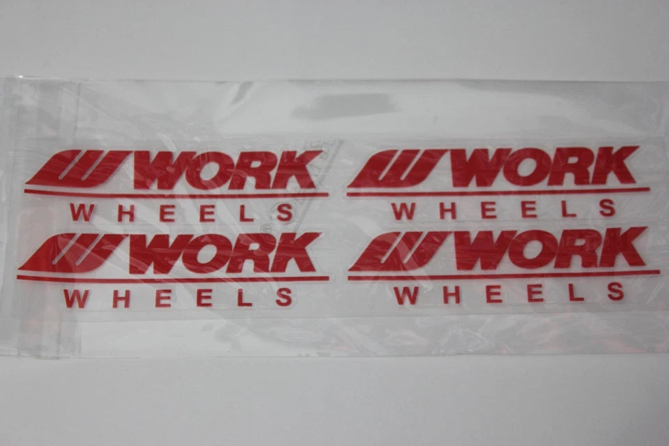 4 x Work Wheels Meister Wheel Decal Sticker Red for CR01 S1 I1 M1 S1HC Xstrap
