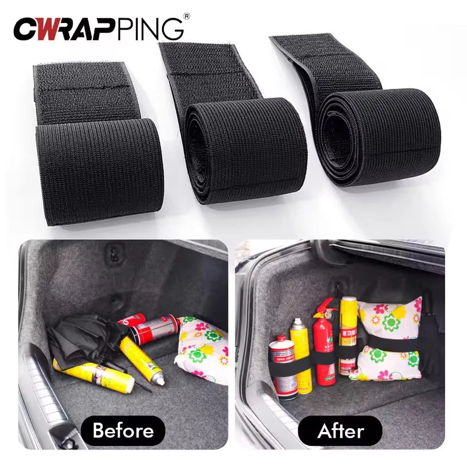Universal 60cm Car Trunk Organizer Strap Heavy-Duty Auto Storage Belt Tape
