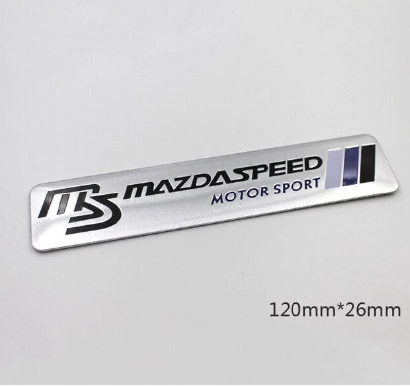 MS Maszdaspeed Motor Sport Aluminium Badge Emblem for Mazda 2 3 RX7 RX8 MX5 MPS
