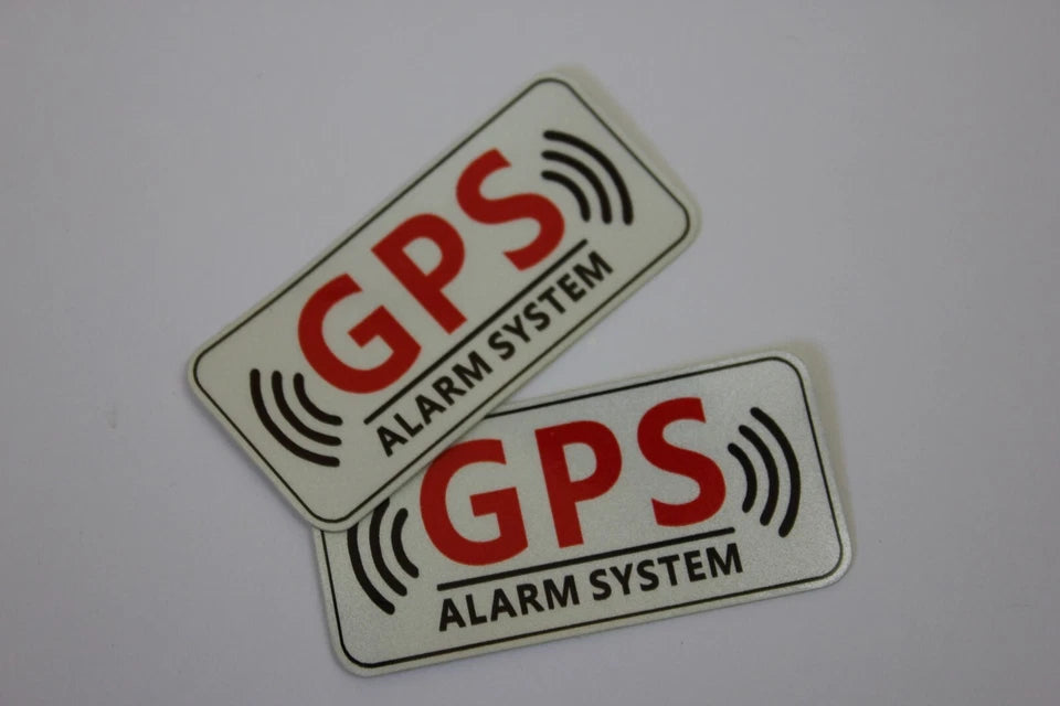 4 x GPS Alarm System Warning Tracking Sticker Decal Sign Car Truck Bike Ute