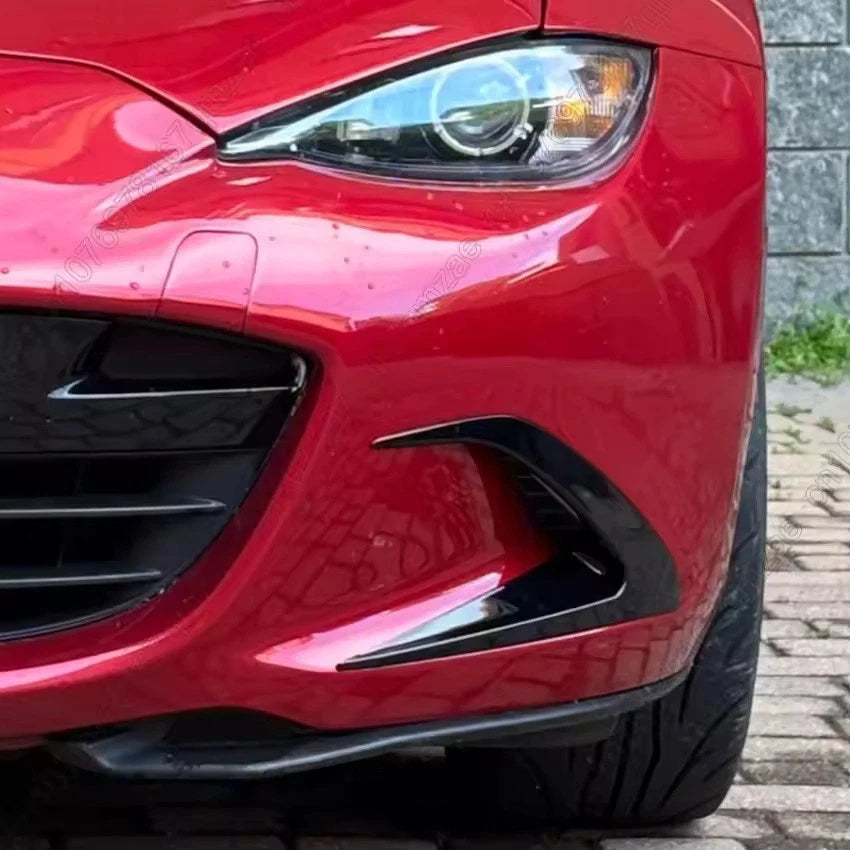 Front Bumper Wind Knife & Fog Lamp Blade Trim for Mazda MX-5 Miata ND 2015–2025