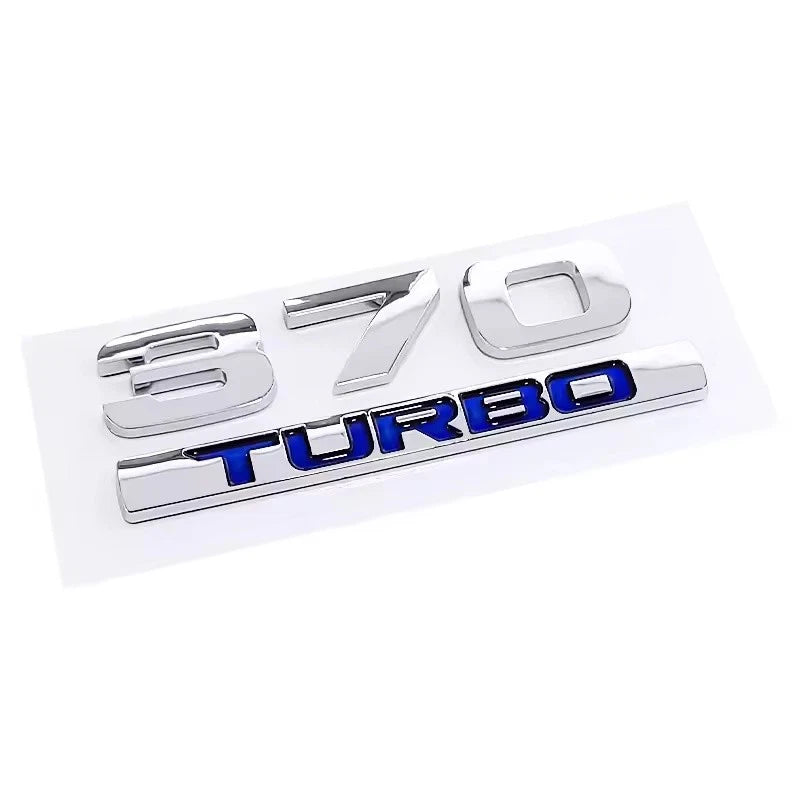 180 220 230 240 370 Turbo Silver Black Rear Trunk Boot Fender Emblem Badge