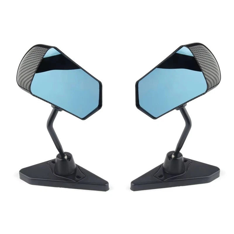 Universal F1 Style Car Rearview Mirror Carbon Fiber Side Mirror Pair Set NEW